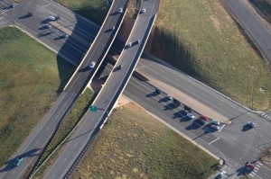 Figure 7 Toy cars on the C-470 highway flyover and Wadsworth Blvd below 